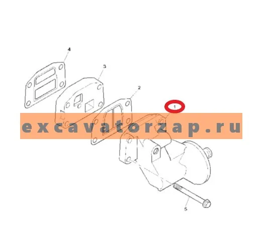 Корпус масляного фильтра (голова) 249-0975, 2490975 двигателя CAT C4.4