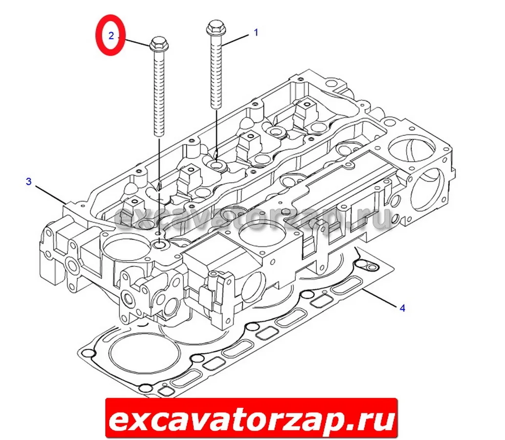 Болт ГБЦ 225-5502, 2255502 (аналог Perkins) двигателя экскаватора погрузчика CAT428, CAT4332, CAT434 …