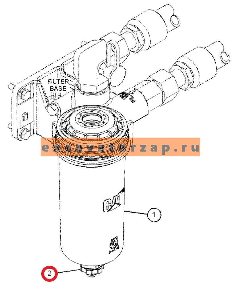 Клапан сливной 460-5302, 460-5302 экскаватора CAT320, CAT323, CAT336