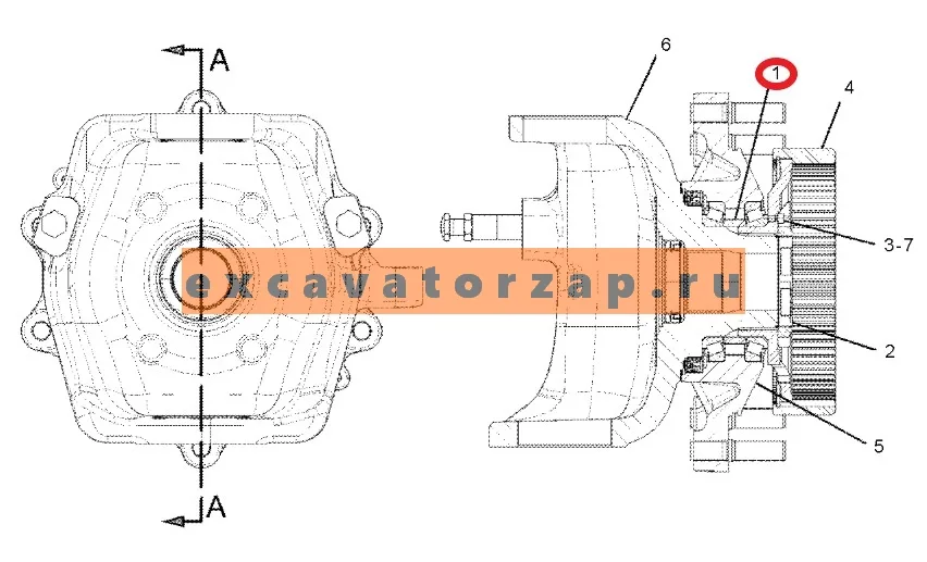 Шайба 148284 ступицы моста экскаватора погрузчика CAT 414E, 416E, 416F, 420E, 420F, 422E, 422F, 428E, 428F, 430E, 430F, 432E, 432F, 434E, 434F, 442E, 444E, 444F