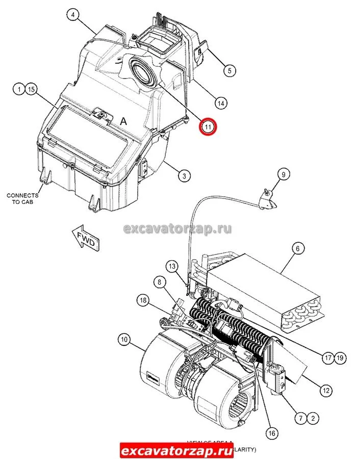 Фильтр салона 417-8134, 4178134 (КИТАЙ) экскаватора погрузчика CAT 428F2