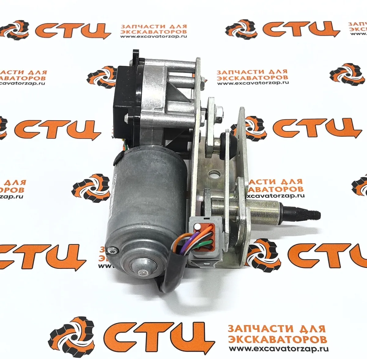 Мотор стеклоочистителя 313-3752, 1313752 (оригинал, CAT) переднего стекла экскаватора погрузчика CAT428, CAT432, CAT434