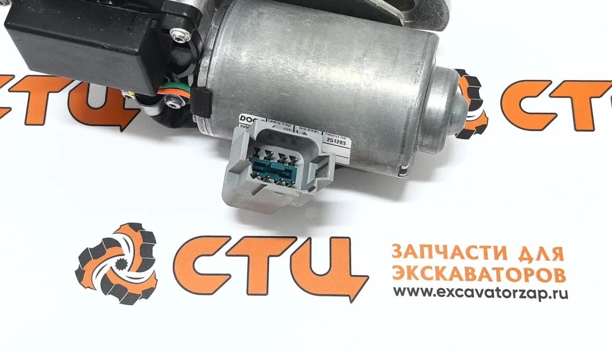 Мотор стеклоочистителя 313-3752, 1313752 (оригинал, CAT) переднего стекла экскаватора погрузчика CAT428, CAT432, CAT434