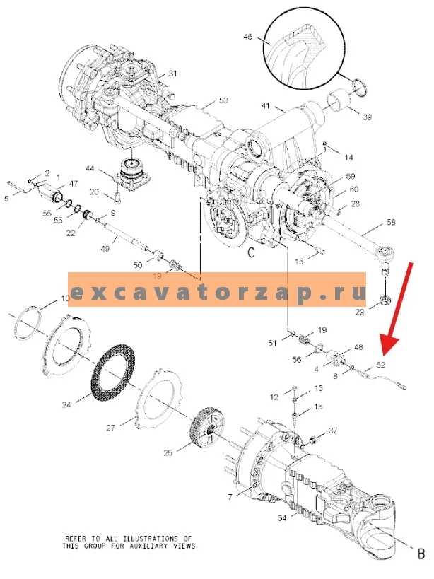 Датчик 219-8746, 2198746 скорости моста телескопического погрузчика CAT TH460B, TH560B