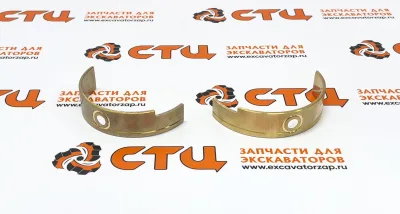 Подшипник скольжения 282-0919, 2820919 + 282-0918, 2820918 (аналог, КНР, комплект из 2-х шт) гидронасоса 307-3063 экскаватора погрузчика CAT428, CAT432, CAT434