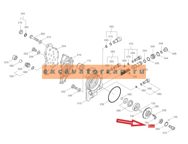 Подшипник 121-8088, 1218088 насоса КПП экскаватора CAT M313C, M313D, M315, M315C, M315D, M315D 2, M316C, M316D, M317D 2, M318, M318C, M318C MH, M318D, M318D MH