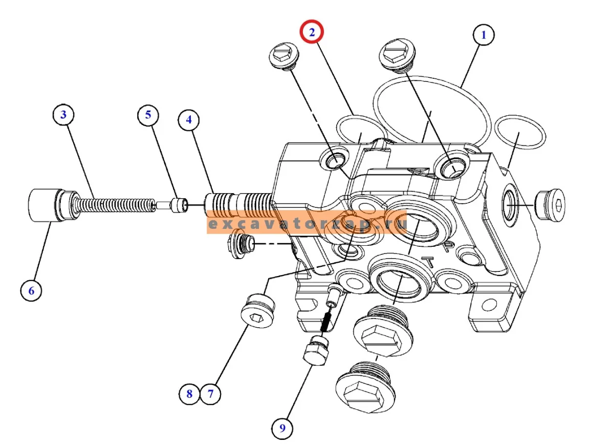 Кольцо круглого сечения O-RING 6V-5393, 6V5393 (оригинал, CAT) гидрораспределителя экскаватора погрузчика CAT428