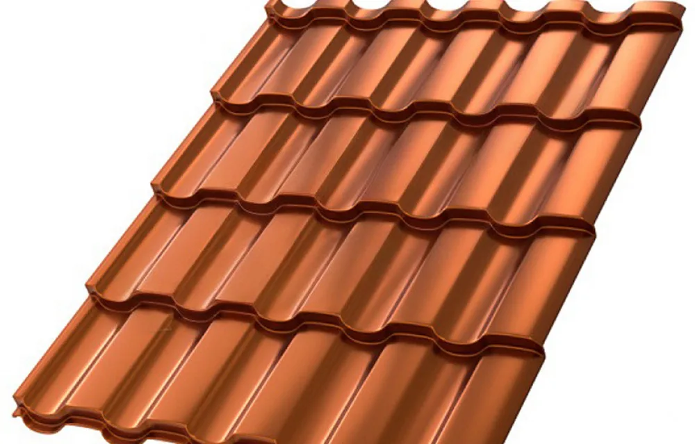 Металлочерепица МП Монтекристо-S (AGNETA-20-Copper\Copper-0.5)