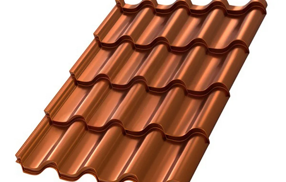 Металлочерепица МП Монтерроса-XL (AGNETA-20-Copper\Copper-0.5)