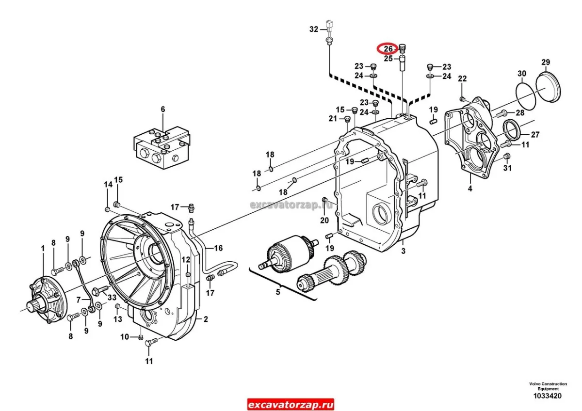 Сапун VOE11709060 КПП экскаватора погрузчика Volvo BL61, BL71