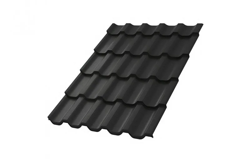 Металлочерепица МП Трамонтана-SL (VALORI-20-DarkGrey-0.5)