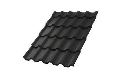 Металлочерепица МП Трамонтана-SL (VALORI-20-DarkGrey-0.5)