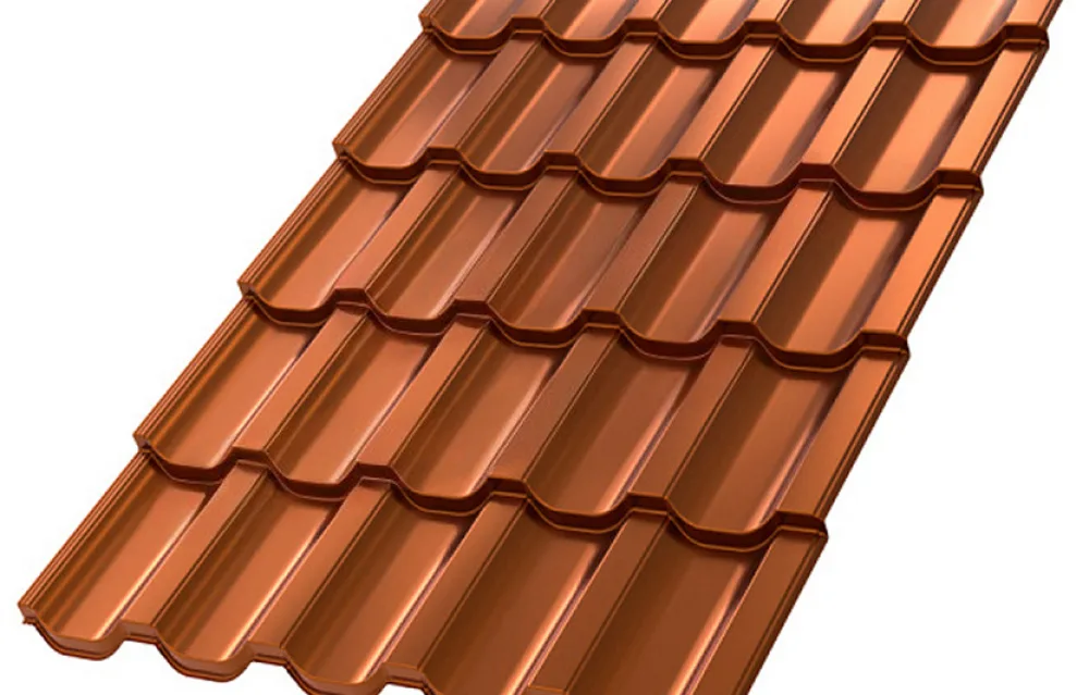 Металлочерепица МП Трамонтана-S (AGNETA-20-Copper\Copper-0.5)