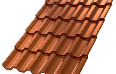 Металлочерепица МП Трамонтана-S (AGNETA-20-Copper\Copper-0.5)