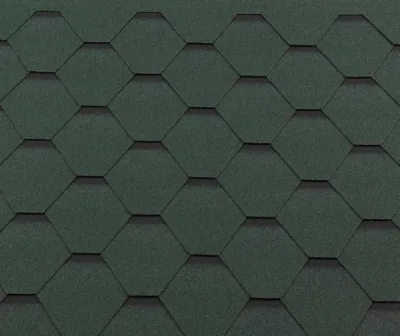 Гибкая черепица Shingle Roofshield "Классик" ("Classic") Стандарт Зеленый с оттенением