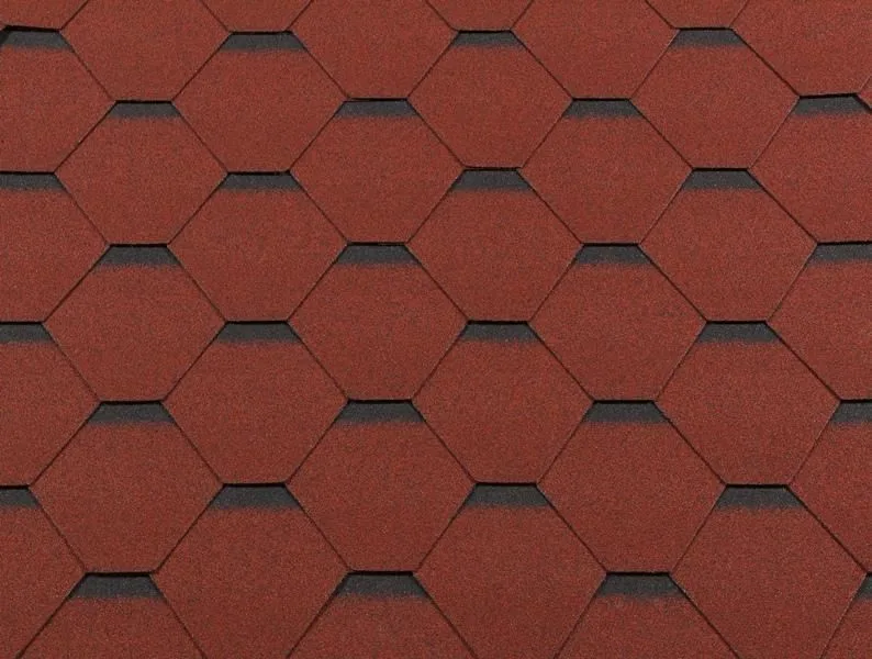 Гибкая черепица Shingle Roofshield "Классик" ("Classic") Стандарт Красный с оттенением