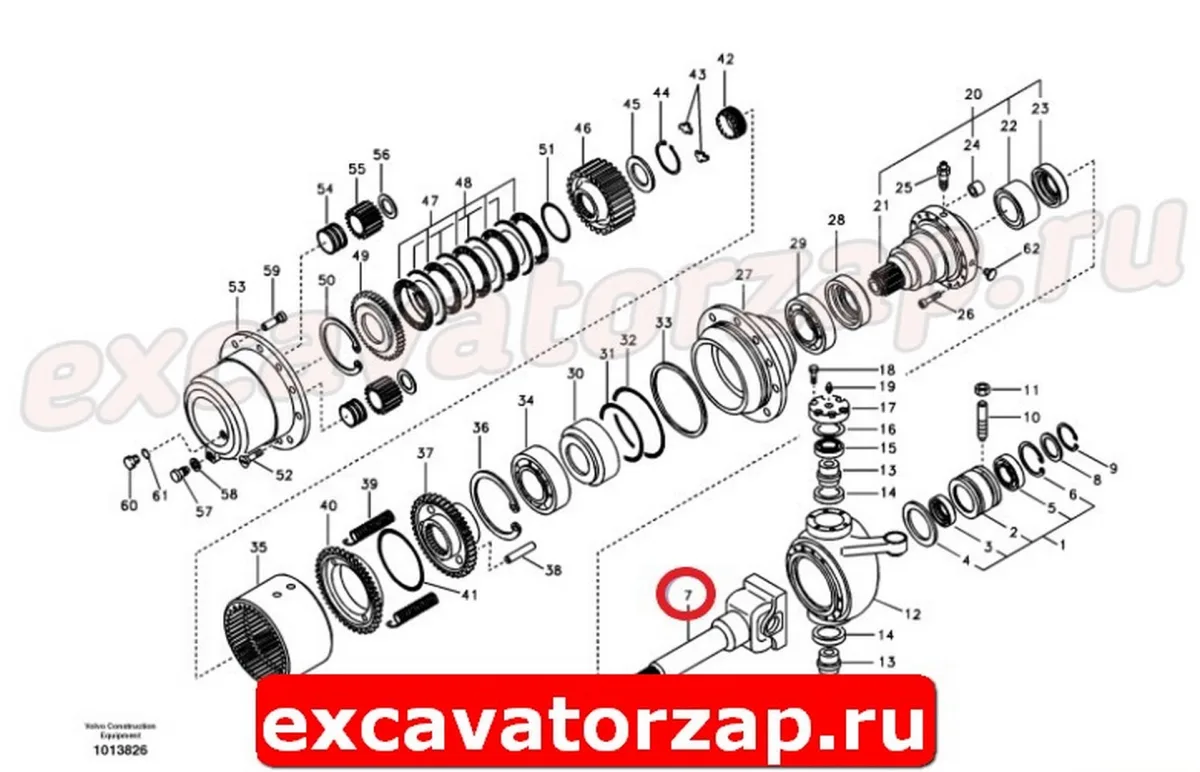 Крестовина для полуоси VOE14566960 переднего моста экскаватора Volvo EW145B