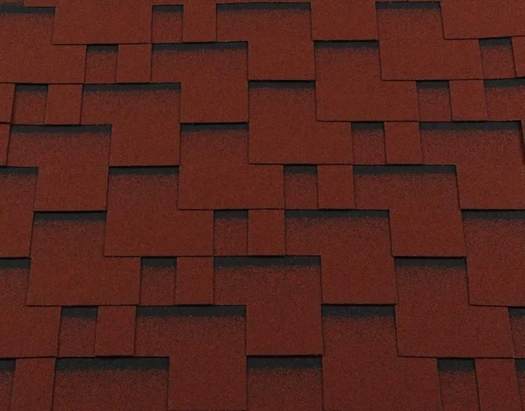 Гибкая черепица Shingle Roofshield "Классик" ("Classic") Модерн Красный с оттенением