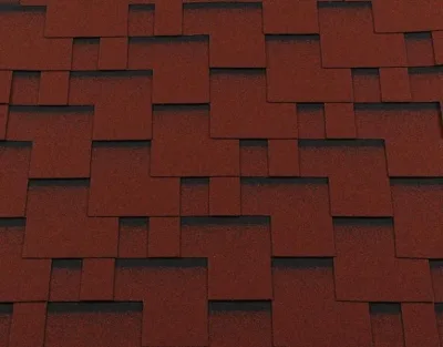 Гибкая черепица Shingle Roofshield "Классик" ("Classic") Модерн Красный с оттенением