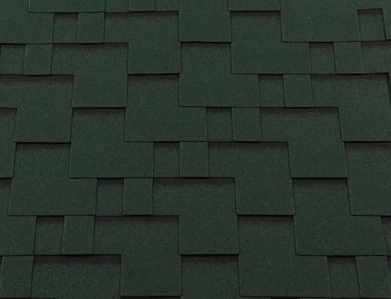 Гибкая черепица Shingle Roofshield "Классик" ("Classic") Модерн Зеленый с оттенением