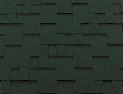 Гибкая черепица Shingle Roofshield "Классик" ("Classic") Модерн Зеленый с оттенением