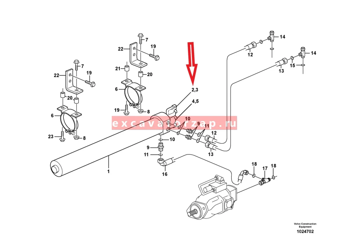 Соленоид VOE11709782 управления "плавающим ходом" экскаватора погрузчика Volvo BL61, BL71