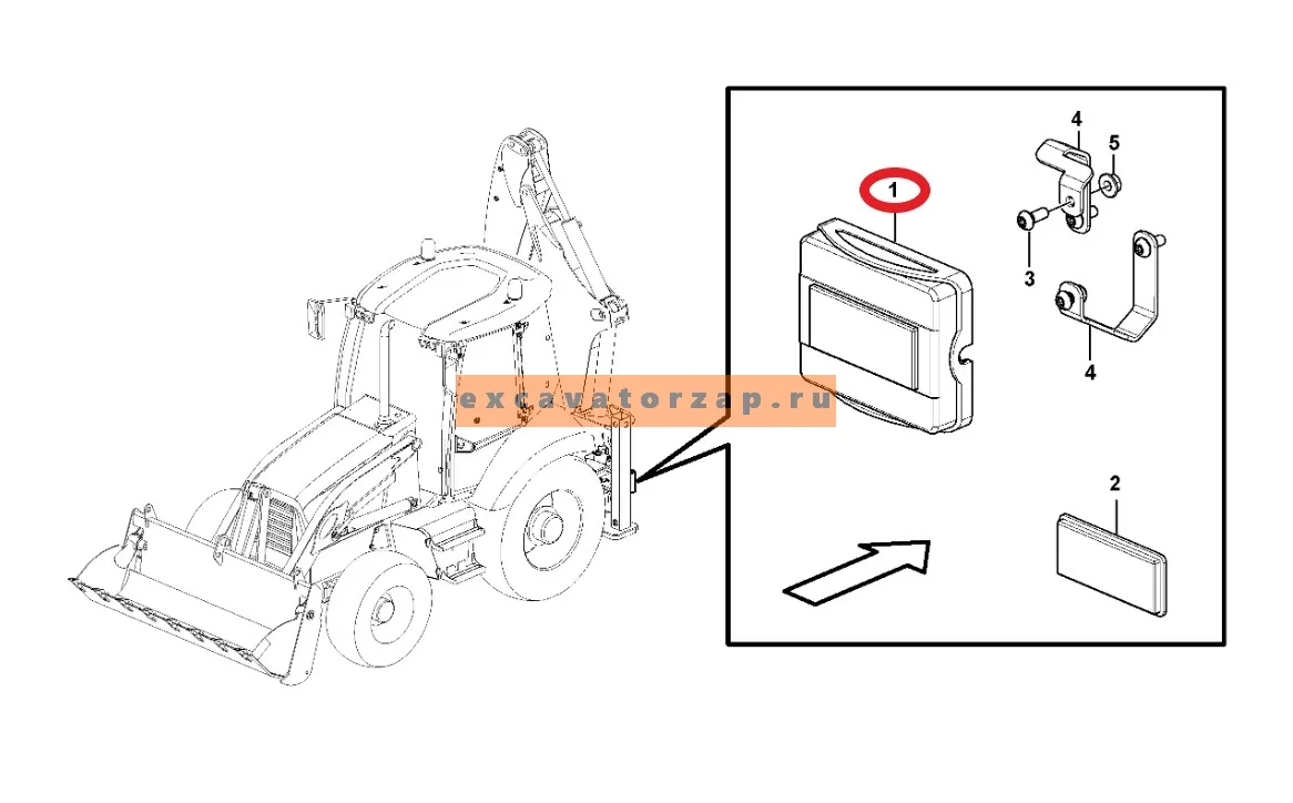 Фонарь VOE15646987 задний (светодиодный) экскаватора погрузчика Volvo BL61, BL71