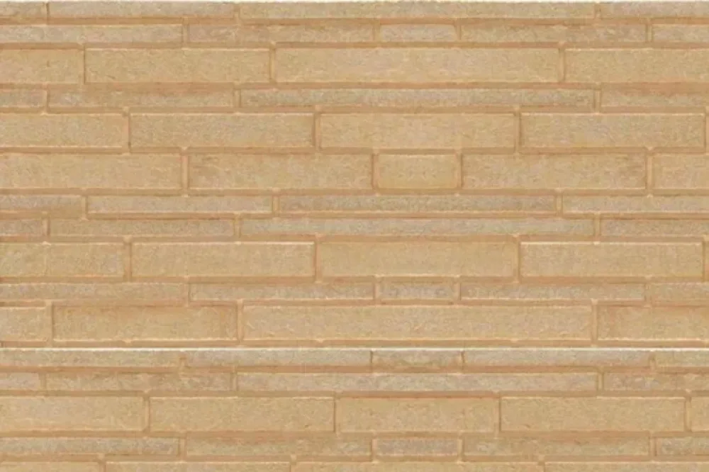 Клинкерная плитка Stroeher Zeitlos 355 sandschmelz рельефная, 400*71*14 мм