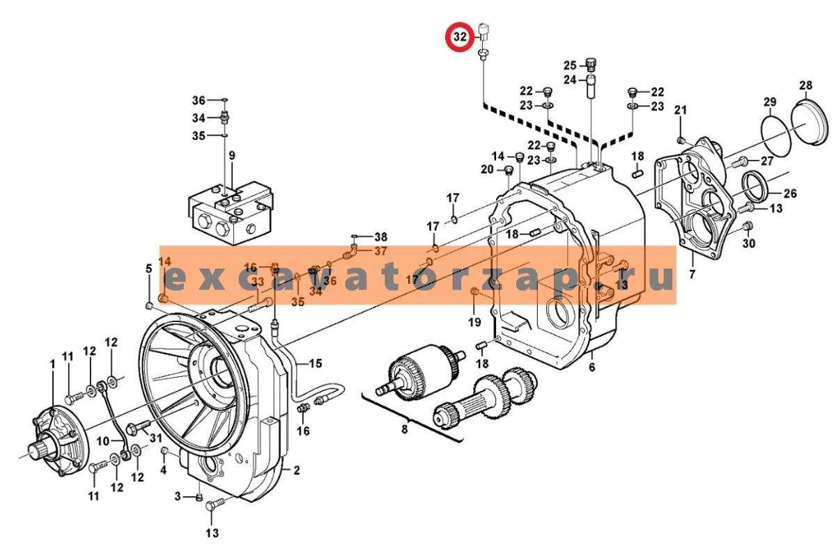 Датчик температуры КПП VOE11881160 экскаватора погрузчика Volvo BL71, BL61