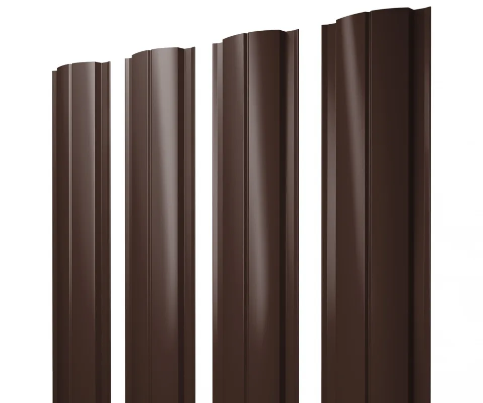 Штакетник Полукруглый Slim 0,4 PE-Double 
