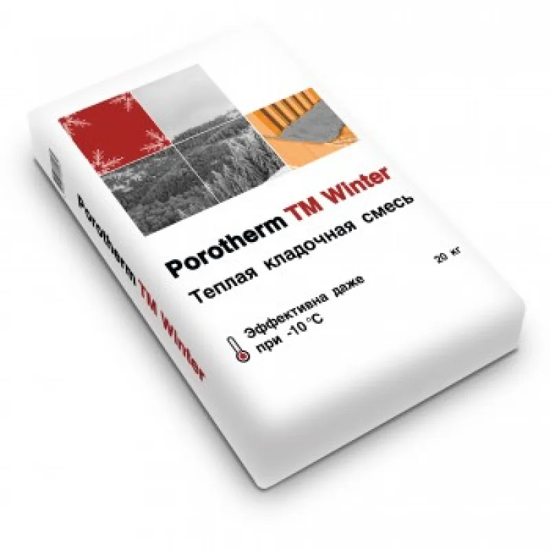 Теплый кладочный раствор Porotherm TM Winter -10⁰С