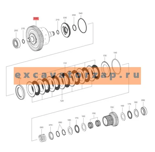 Муфта КПП AT339908 экскаватора погрузчика  John Deere 315SK, 325J, 325K