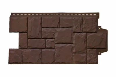 Фасадная панель Grand Line Крупный камень "Классик" ("Classic") земля