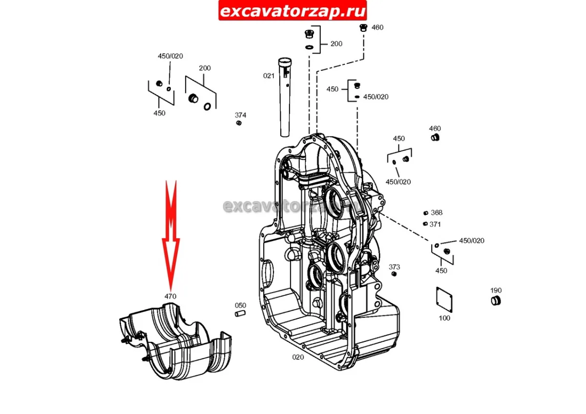 Пластина маслоотражающая AT339921 КПП экскаватора погрузчика John Deere 315SK, 325K, 325J