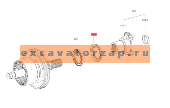 Пластина T229405 защитная (для сальника AT444943) заднего фланца КПП экскаватора погрузчика  John Deere 315SK, 325J, 325K