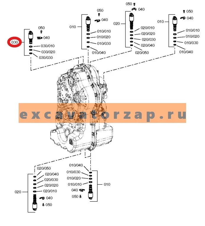 Соленоид КПП John Deere (Джон Дир)325 AT310584 стояночный тормоз, блокировка дифференциала, механический привод передних колес (АНАЛОГ)