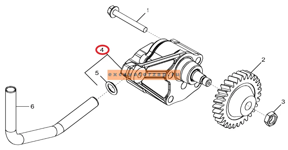 Насос масляный RE70153 двигателя экскаватора погрузчика John Deere 315SK, 325J, 325K