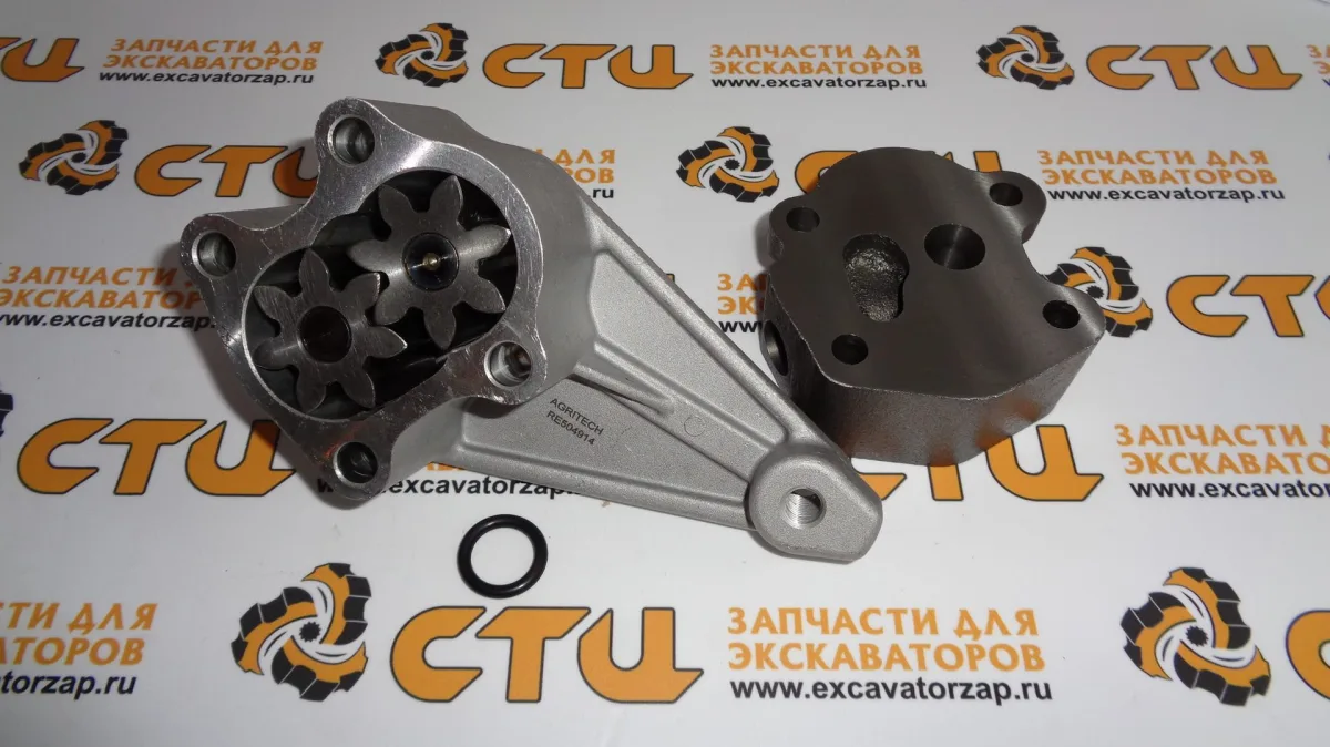 Насос масляный RE504914 двигателя экскаватора погрузчика John Deere 315SK, 325J, 325K