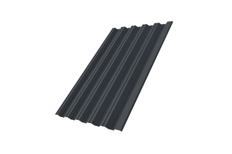 Профнастил НС35R Grand Line 0,5 Drap TX RAL 7024 мокрый асфальт