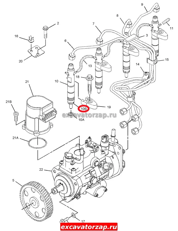 Кольцо ZUAC-00091 форсунки двигателя экскаватора погрузчика Hyundai H940S