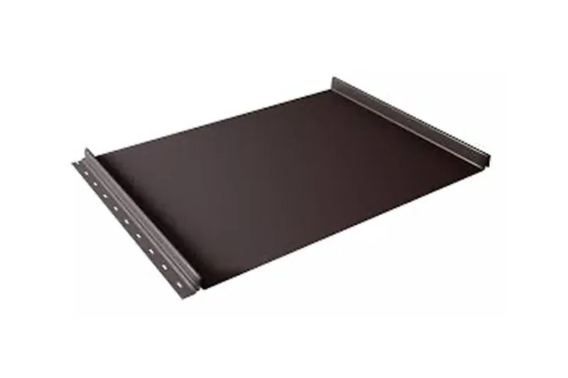 Кликфальц Grand Line 0,5 GreenCoat Pural BT с пленкой на замках RR 32 темно-коричневый (RAL 8019 серо-коричневый)