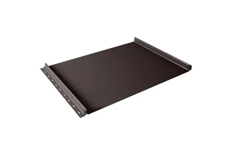 Кликфальц Grand Line 0,5 GreenCoat Pural BT с пленкой на замках RR 887 шоколадно-коричневый (RAL 8017 шоколад)