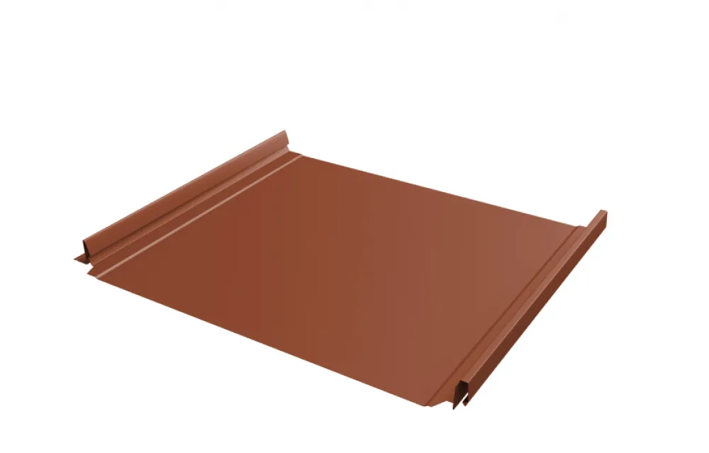 Кликфальц Про Grand Line 0,45 Drap с пленкой на замках RAL 8004 терракота