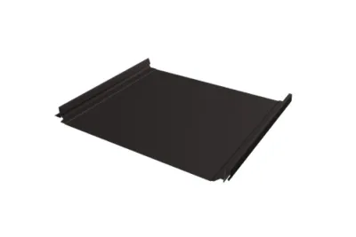 Кликфальц Про Line Grand Line 0,5 GreenCoat Pural BT с пленкой на замках RR 32 темно-коричневый (RAL 8019 серо-коричневый)