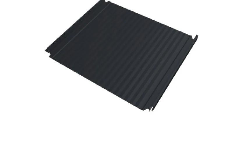 Кликфальц Double Pro Гофр Grand Line 0,5 PurPro с пленкой на замках RAL 7024 мокрый асфальт