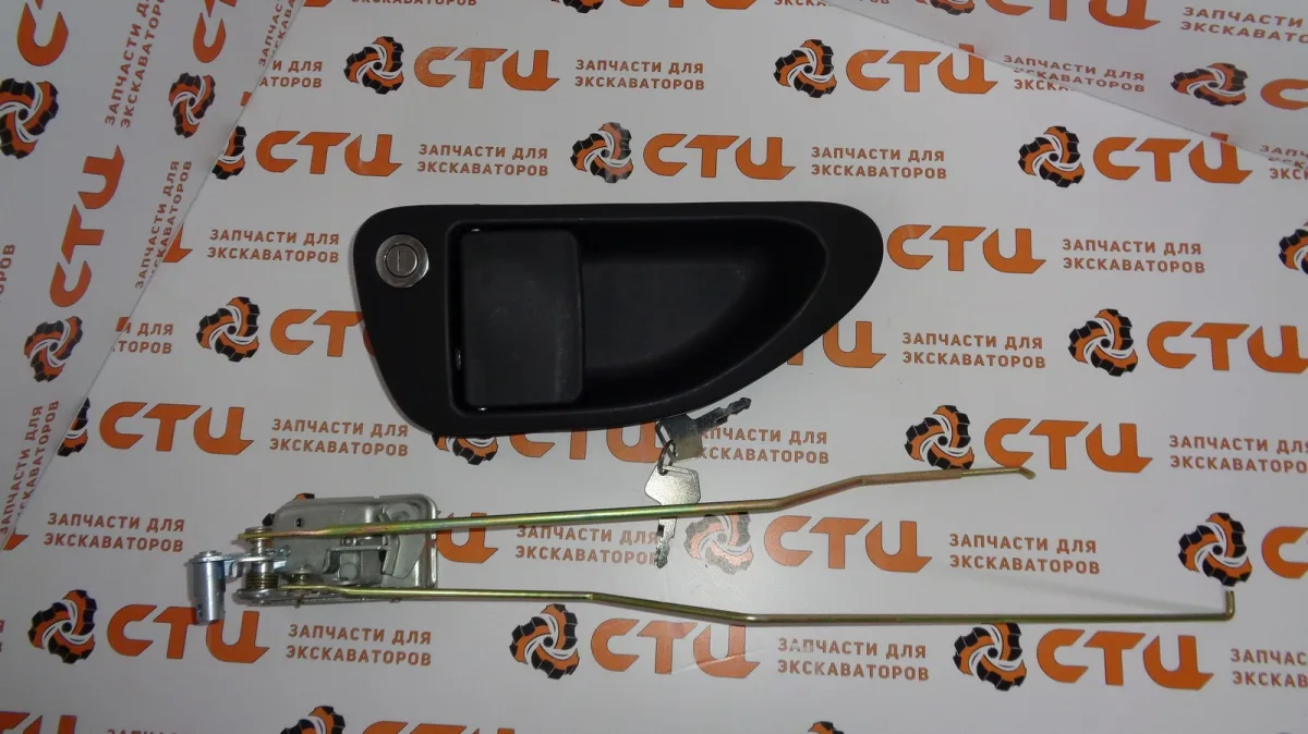 Замок в сборе 72Q6-02131+71Q6-02110 (АНАЛОГ) двери кабины экскаватора Hyundai R140, R170, R180
