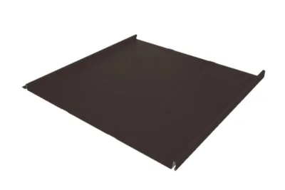 Фальц двойной стоячий  Line Grand Line 0,5 GreenCoat Pural BT с пленкой на замках RR 32 темно-коричневый (RAL 8019 серо-коричневый)
