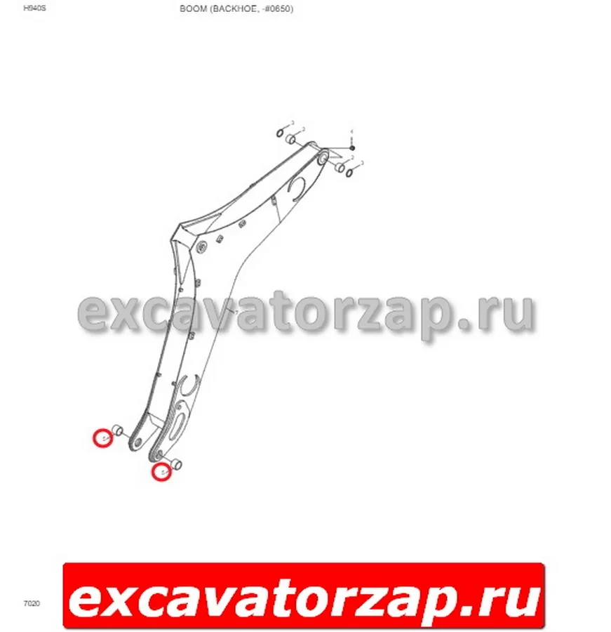 Втулка 61U4-61590 в основание стрелы экскаватора погрузчика Hyundai H940S
