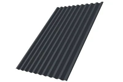 Профнастил С21R Grand Line 0,5 PurLite матовый RAL 7024 мокрый асфальт