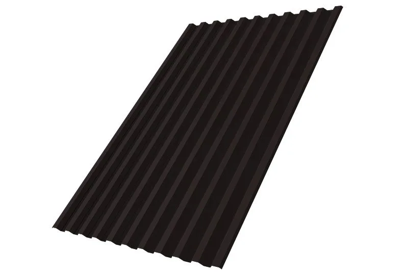 Профнастил С21R Grand Line 0,5 PurLite матовый RAL 9005 черный